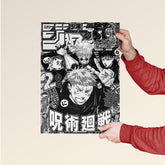 Jujutsu Kaisen Weekly Shonen Jump Monochrome Poster